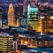 1390 Urban Nightlife: A vibrant and urban background featuring a city skyline at night, with neon lights, bustling streets, and