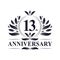 13th Anniversary celebration, luxurious 13 years Anniversary logo design.