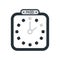 The 14:00, 2pm icon isolated on white background, clock and watch, timer, countdown symbol, stopwatch, digital timer vector icon