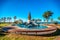 14/12/2018 Netanya, Israel, an extremely impressive fountain on the central promenade of the resort town