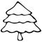 14. Black-and-white tree doodle style. Christmas tree