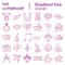 14 February flat icon set, Valentine day love collection, vector sketches, logo illustrations, computer web signs