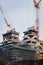 14 Jan 2020 - Kumamoto City, Kyushu, Japan : Reconstruction of the damaged Kumamoto Castle. Damaged by a magnitude 6.2 earthquake