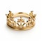 14 Karat Gold Crown Ring - Meticulously Detailed Design