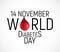 14 November. World diabetes day awareness background. vector Illutration