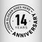 14 Years Anniversary Celebration Design Template. Anniversary vector and illustration. Fourteen years logo.