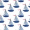 1403 pattern, seamless pattern with a picture of a yacht, a boat, ornament for fabric and wallpaper, scrapbooking paper, backgroun