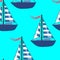 1404 pattern, seamless pattern with a picture of a yacht, a boat, ornament for fabric and wallpaper, scrapbooking paper, backgroun