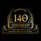 140th anniversary design template. 140 years logo. 140 years vector and illustration.