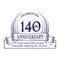 140th anniversary design template. 140 years logo. 140 years vector and illustration.