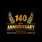 140th anniversary design template. 140th years vector and illustration.