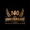 140th anniversary design template. 140th years vector and illustration.