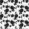 1415 pattern, Seamless pattern in monochrome colors with flowers and leaves, ornament for fabric