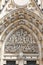 14th century St. Vitus Cathedral , facade, relief ,gothic portal