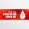 14th june world blood donor day banner design