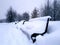 15.02.2021-17.02.2021. Heavy snowfall in Moscow. Park in Tsaritsyno