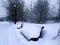 15.02.2021-17.02.2021. Heavy snowfall in Moscow. Park in Tsaritsyno