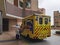 15 2 2022 Heavily protected and equipped medical staff and Ambulance waiting to pick up a covid-19 or omicron patient near a