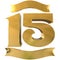 15 3d render anniversary golden sign