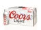 A 15 count package of Coors Light Aluminum Pint Bottles on white with reflection