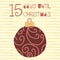 15 Days until Christmas vector illustration.