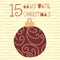 15 Days until Christmas vector illustration. Christmas countdown