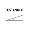 15 degree angle. Geometric mathematical angle with arrow vector icon isolated on white background. Educational learning materials