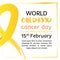 15 of February World Childhood Cancer Day vector illustration. Tape for the World Children`s Day cancer patients