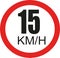 15 km hour sign