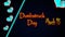 15 March, Dumbstruck Day, Neon Text Effect on bricks Background