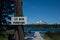 15 minute parking restriction sign at Oregons Lava Lake. Mt. Bachelor in background