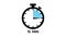 The 15 minutes, stopwatch icon. Stopwatch icon in flat style, timer on on color background. Motion graphics.