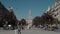 15 OCTOBER 2018, Porto, Portugal The monument of the king Pedro IV on the main square of Porto - Portugal timelapse stop