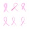 15 october Vector illustration for Breast cancer day. Watercolor awareness symbol - pink crayon ribbon. Hand drawn