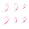 15 october Vector illustration for Breast cancer day. Watercolor awareness symbol - pink crayon ribbon. Hand drawn