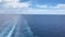 15 second video blue ocean the wake waves breaking behind a ship