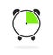 15 Seconds, 15 Minutes or 3 Hours - Alarm clock icon green and black