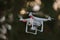 15 - Selective focus side view of hovering remote control drone