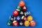 15 spot and stripes pool balls