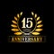 15 years anniversary celebration logo. 15th anniversary luxury design template. Vector and illustration.
