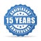 15 years anniversary celebration vector icon