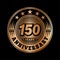 150 years anniversary celebration. 150th anniversary logo design. 150years logo.