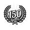 150 years anniversary celebration design template. 150th anniversary logo.