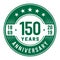 150years celebrating anniversary design template. 150th anniversary logo. Vector and illustration.