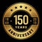 150years celebrating anniversary design template. 150th anniversary logo. Vector and illustration.