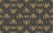 152_Golden curl seamless pattern. Gold glitter and dark pattern. Flower texture