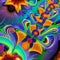 1550 Digital Abstract Fractals: A futuristic and mesmerizing background featuring digital abstract fractal patterns with intrica