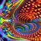 1550 Digital Abstract Fractals: A futuristic and mesmerizing background featuring digital abstract fractal patterns with intrica