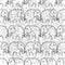 1550 Seamless texture with a herd of white elephants, modern stylish image.