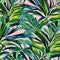 1555 Tropical Watercolor Leaves: A tropical and watercolor-inspired background featuring watercolor leaves in vibrant and lush c